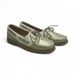 Mocasin en Cuero - Blancj 01 Dorado