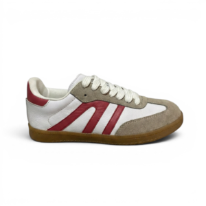 Deportivo en Cuero - Sam 06D Blanco x Gris x Rosa